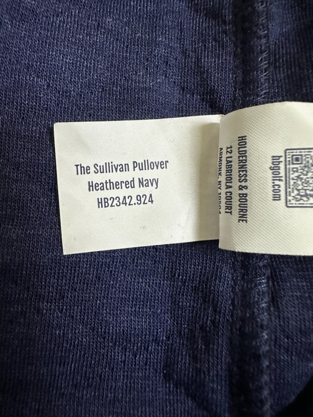 HOLDERNESS & BOURNE The Sullivan Men’s Snap-Button Pullover Navy Blue Size M - Picture 10 of 12